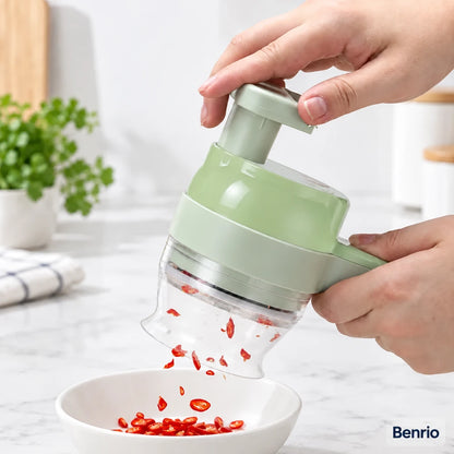 【毎日の下ごしらえを手軽に✨】Benrio 電動マルチカッター｜刻む・スライス・皮むき・ブラシ洗い 【全国送料無料🚗】